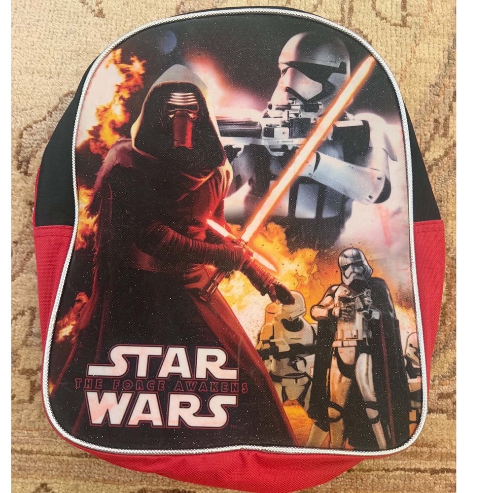Star Wars The Force Awakens Kylo Ren Stormtrooper Small Backpack Red Black